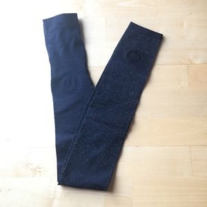 Black sparkling tights with leg less